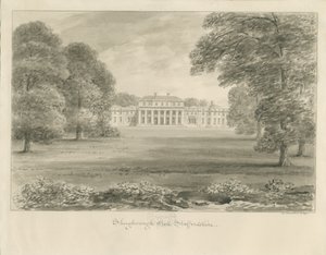 Shugborough Hall: sepia tegning af John Buckler