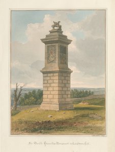 Somerset - Lansdowne Hill - Sir Beville Grenvilles monument, 1827 af John Buckler