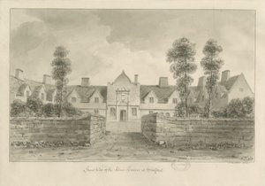Stafford - Almshuse: sepia tegning af John Buckler
