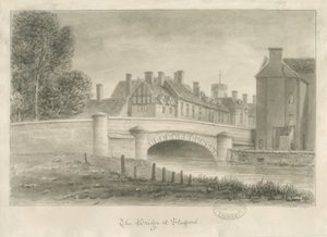 Stafford - Bridge: sepia tegning af John Buckler