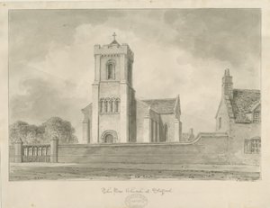 Stafford - Christ Church: sepia tegning, 1840 af John Buckler
