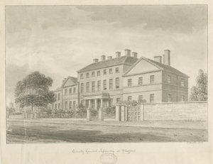 Stafford - County General Infirmary: sepia tegning af John Buckler