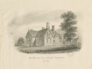 Stafford - Præstehus ved Salt: sepia-tegning (vignetteret) af John Buckler