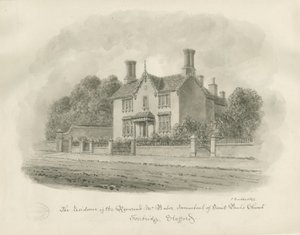 Stafford - Reverend Babers residens: sepia-tegning, 1844 af John Buckler