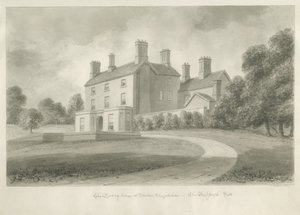 Standon - præstegård for pastor Joseph Salt: sepia-tegning af John Buckler