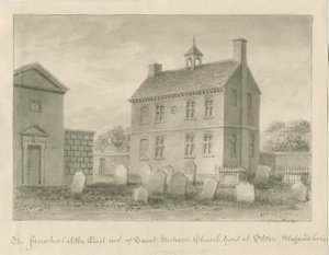 Sten - Friskole: sepia tegning af John Buckler