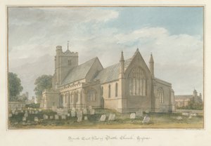 Sussex - Battle Church, 1824 af John Buckler