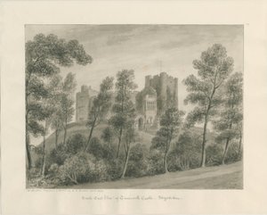 Tamworth Castle: sepia-tegning, april 1849 (tegning) af John Buckler