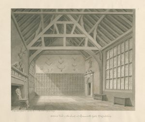 Tamworth Castle: sepia-tegning, april 1849 (tegning) af John Buckler