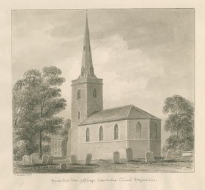 Thorpe Constantine Church: sepia vask tegning af John Buckler