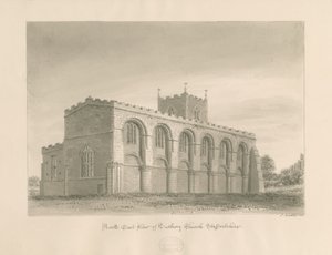 Tutbury Priory Church: sepia wash drawing, 1812dani af John Buckler