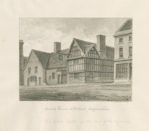 Walsall Town - Ancient House: sepia tegning af John Buckler