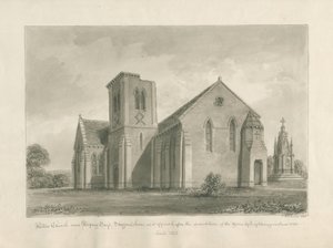 Walton-on-the-Hill Church: sepia wash drawing, 1844dani af John Buckler