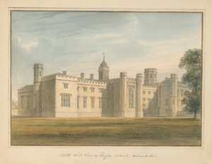 Warwickshire - Rugby School, 1815 af John Buckler