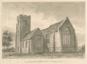Wichnor Kirke: sepia tegning af John Buckler