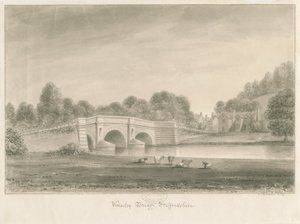 Wolseley Bridge: sepia tegning af John Buckler
