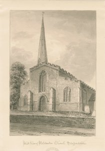 Wolstanton Church: sepia tegning af John Buckler
