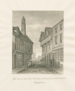 Wolverhampton - Lichfield Street: sepia tegning af John Buckler
