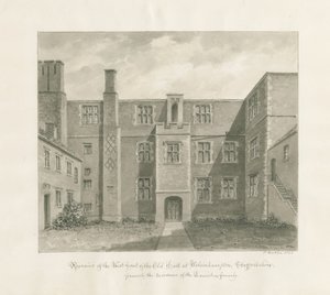 Wolverhampton - The Old Hall: sepia tegning af John Buckler