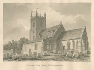 Worcestershire - Hanbury Church: sepia drawing, 1833dani af John Buckler