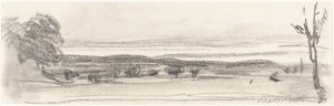 Udsigt over parken, Chatsworth, Derbyshire af John Burgess