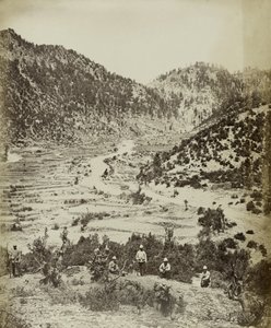Et billede af ruten taget ved frontangreb af Peiwar Kotal, 1878-79