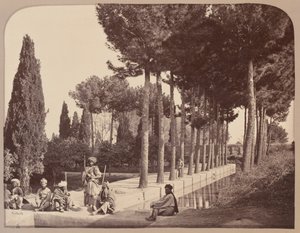 Afghanske stammefolk hviler i Baburs haver, Jalalabad, 1878 af John Burke