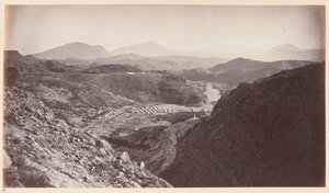 ?Generel udsigt fra Ali Musjid, ser tilbage mod Peshawar?, 1878 ca. af John Burke