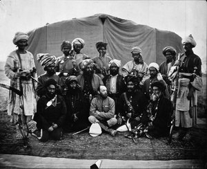 Major Cavagnari med Sirdars og Kunae Synd, 1878 ca