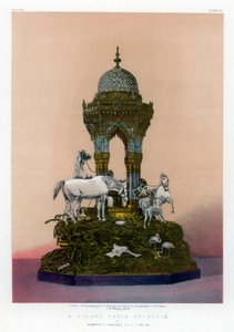 En sølvbordsfontæne, 1800-tallet.