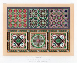 Enkaustiske fliser, 1800-tallet.