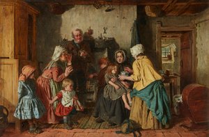 The Poor Helping the Poor (olie på lærred)