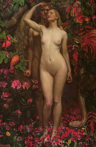 Adam og Eva med slangen, 1877