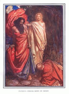 Trofaste slået ned af Moses af John Byam Liston Shaw