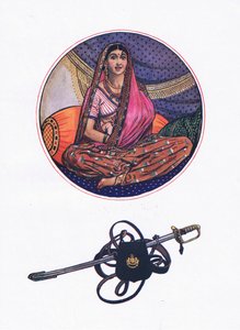 Lalila til ferengi-elskeren, illustration fra The Garden of Kama (and other lyrics from India), 1920 af John Byam Liston Shaw