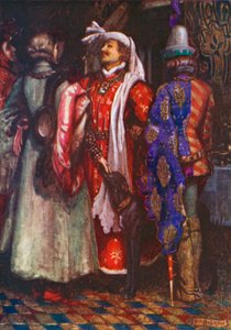 "Bed Gud om, at vi må skynde os og komme for sent!" Richard II - Første akt, scene 4 (farvelitografi) af John Byam Liston Shaw