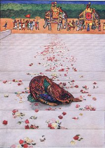 Sang om den hengivne slave, illustration fra "The Garden of Kama af John Byam Liston Shaw