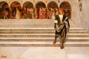 Dette er et hjerte, dronningen støttede sig til af John Byam Liston Shaw