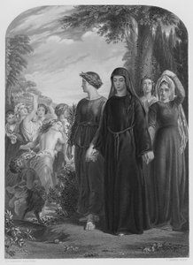 Il Penseroso, fra billedet i Den Kongelige Samling (stik) af John Callcott Horsley