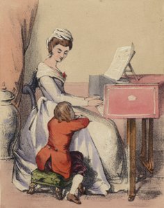 Marie Antoinette synger for Dauphin, søn af kong Louis XVI