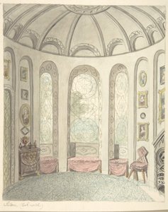 Lea Castle, Worcestershire, Saloon, ser mod nord, ca. 1816.