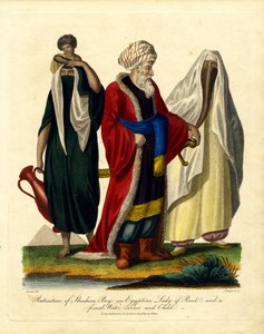 Portræt af Ibrahim Bey; en egyptisk dame af rang; og en kvindelig vandbærer og et barn af John Chapman