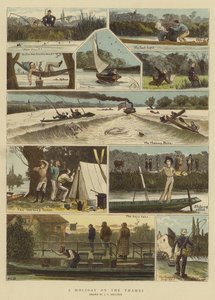 En ferie ved Themsen (chromolitho) af John Charles (after) Dollman