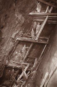 The Man Engine at Dolcoath Mine, illustration fra 