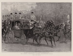 Brudens procession forlader Marlborough House