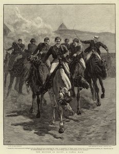 Briterne i Egypten, A Camel Race af John Charlton