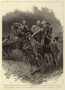 Den kongelige militærturnering, det victorianske hesteartilleri i kørselskonkurrencen, et skarpt sving