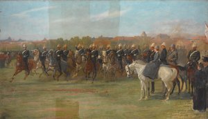 Shanghai Volunteers at a Review, 1892 af John Charlton