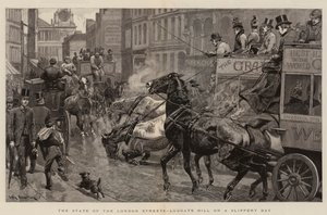 The State of the London Streets, Ludgate Hill på en glat dag