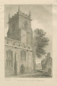 Cannock Kirke: sepia tegning af John Chessell Buckler